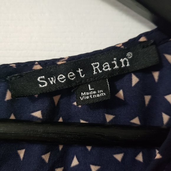 Sweet Rain Navy blue w/nude triangles Size L - Picture 4 of 9
